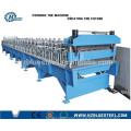 PLC Control Hydraulic Glazed Iron GI PPGI Double Channel IBR Sheet Roll Forming Machine